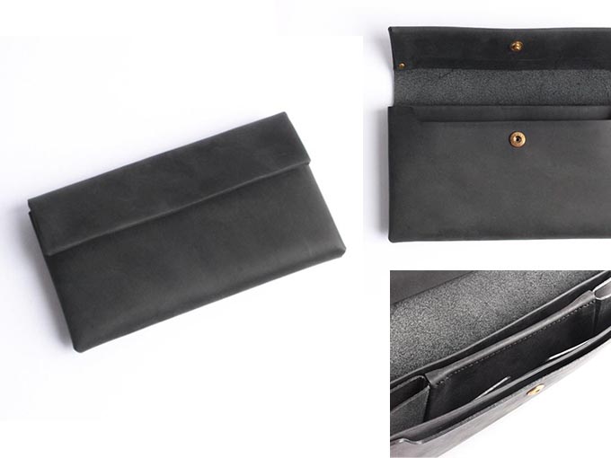 R.BROWN LABO コンパクト長財布　BLACK