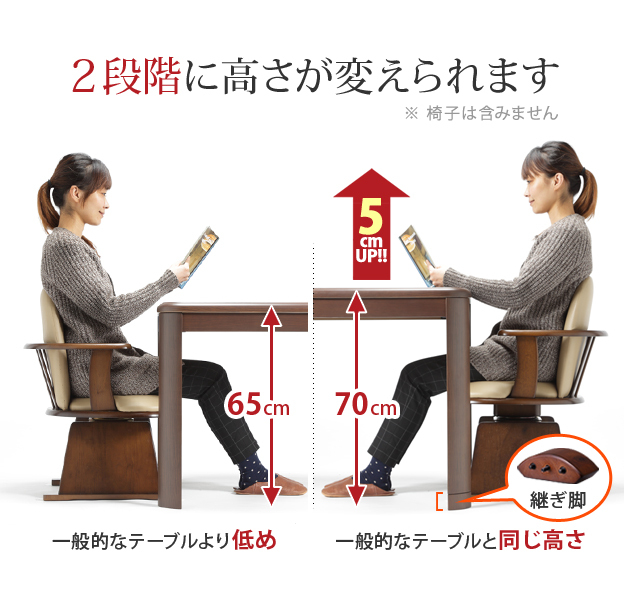 機能的なひとり向けダイニングこたつ