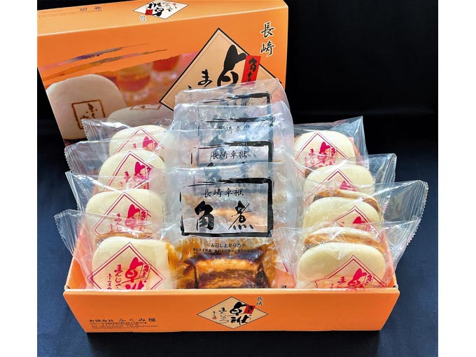 角煮卓袱(しっぽく)まんじゅうと角煮セット