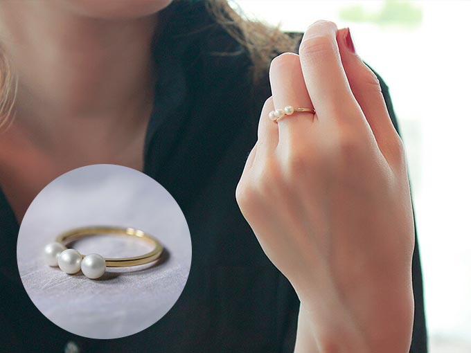 K18 ココン パール リング