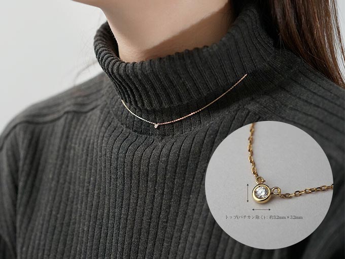 K18 ダイヤモンド ネックレス 0.05ct