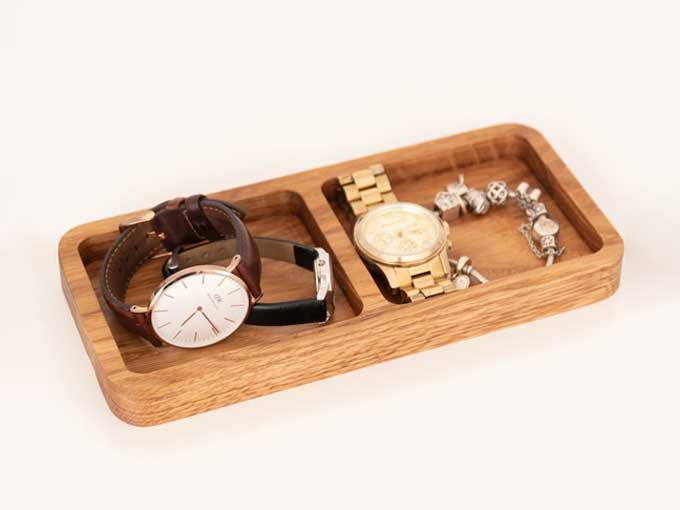 オーク材トレイ