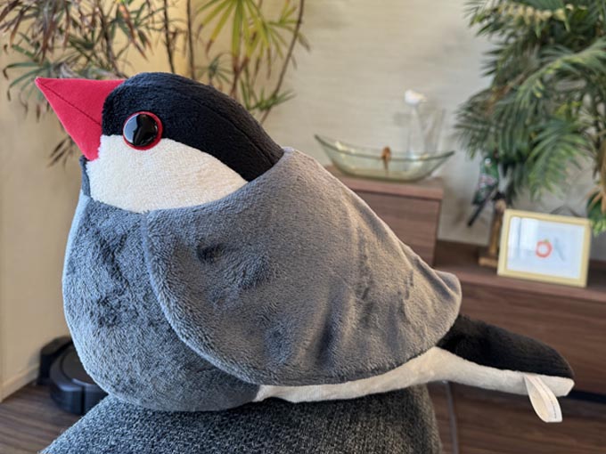 抱き文鳥ぬいぐるみ(Black)