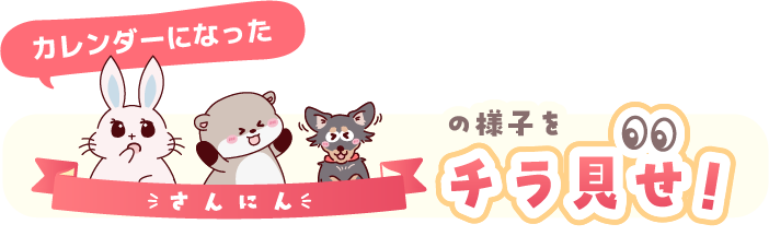 カレンダーになった“さんにん”の様子をチラ見せ!