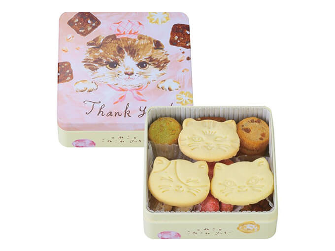 猫好きにはたまらないグッズのこねこのこねこねクッキー缶