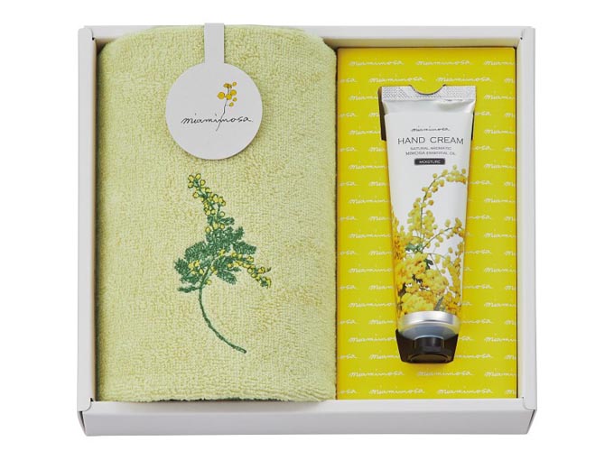 ミアミモザ　今治ハンドタオル&ハンドクリームセット