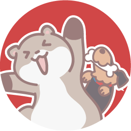 チョコレートを持ったかわちゃんのイラスト