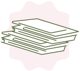 積み重なった書類のイラスト