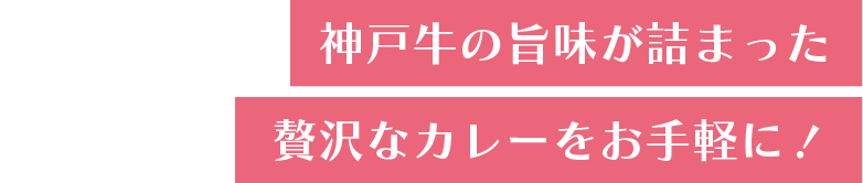 神戸牛の旨味が詰まった贅沢なカレーをお手軽に