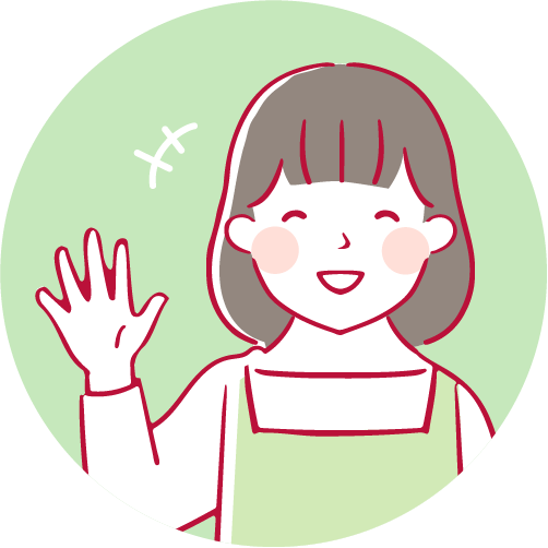 子どもをもつあるるスタッフのイラスト