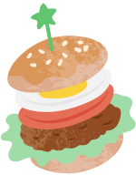 ハンバーガーのイラスト