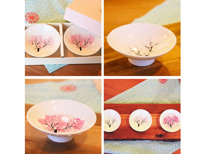 敬老の日のプレゼントにぴったりな冷感桜 白平盃 ペアセット