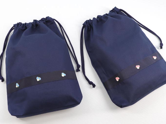 もらって嬉しい手作り布小物で初心者におすすめの刺繡入り巾着袋