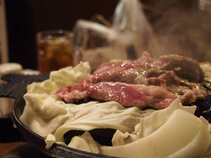北海道名物のジンギスカン