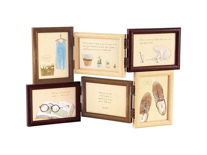 ブラン　インテリアフォトフレーム　6窓