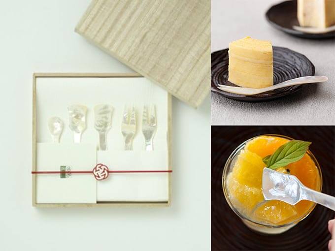 甥・姪への引っ越し祝いにおすすめの白蝶貝のカトラリーセット