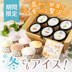 温かい部屋で食べる贅沢 冬でもアイス
