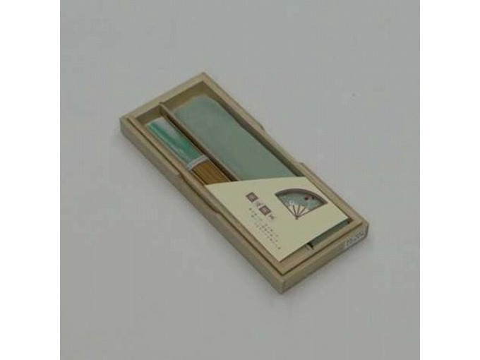 扇子セット　楽風　うさぎ(緑色系)