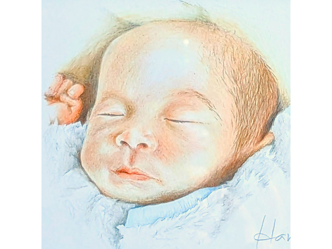 人物画 新生児ちゃん