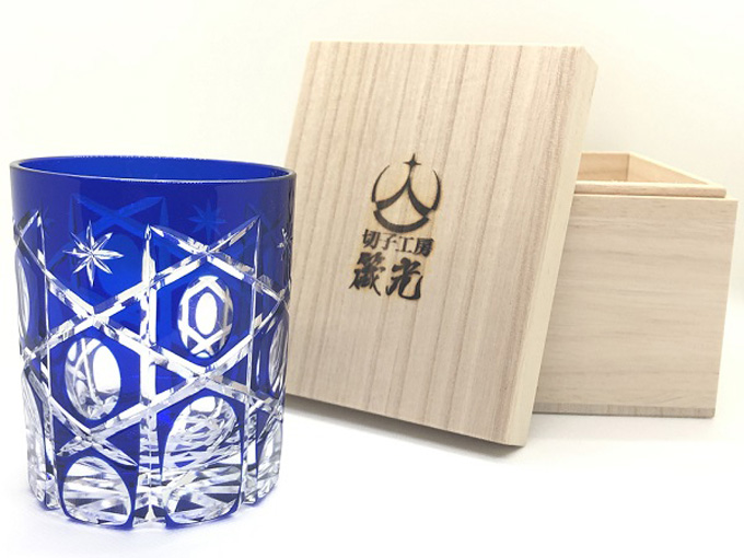 六角連結ダイヤにトパーズロックグラス