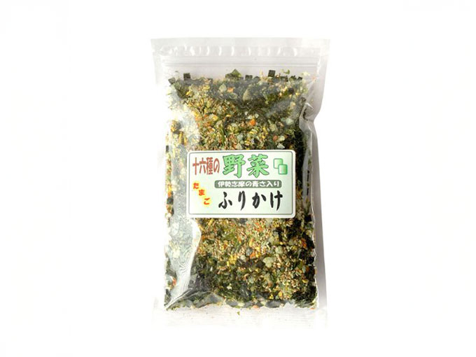 伊勢志摩産の青さ入り16種類の野菜が含まれたたまごふりかけ