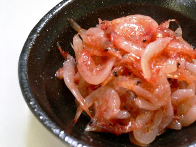 生の桜えびを使用した塩辛