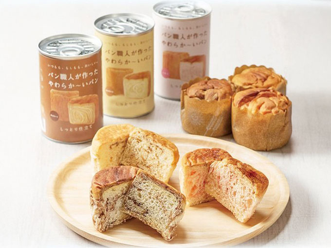 生地がしっとりやわらかな缶詰タイプのパン