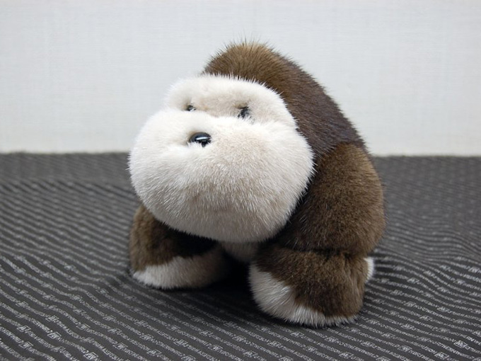 高品質のミンクを使用したゴリラのぬいぐるみ