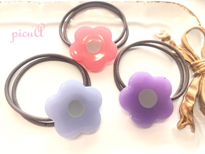 お花ヘアゴム3個セット