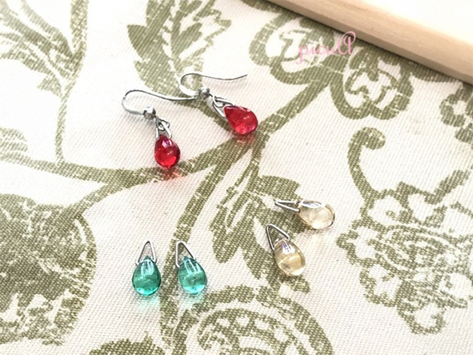 3色ドロップピアス