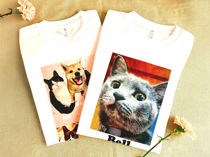 Tシャツ白 写真プリント オリジナルペットグッズ