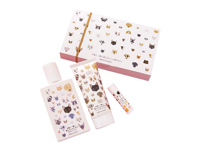 犬猫と一緒に暮らす人のためのハンドクリーム・リップクリーム・ボディミルクギフト