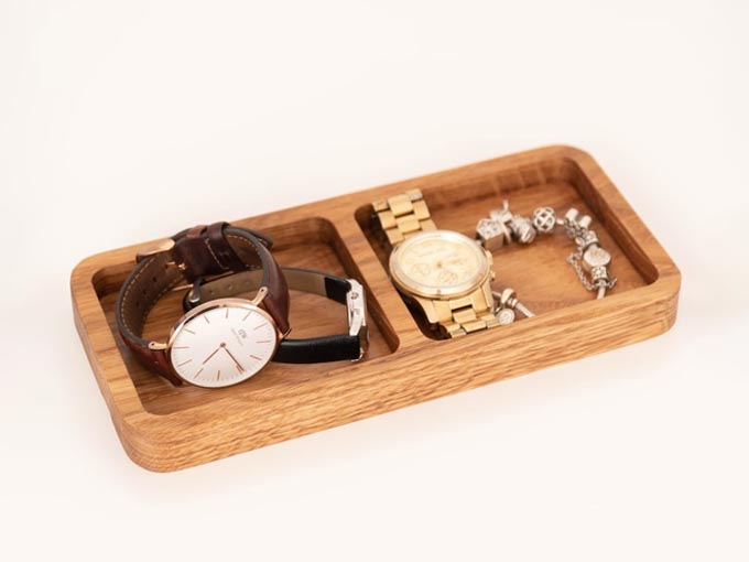 木製　オーク材トレイ