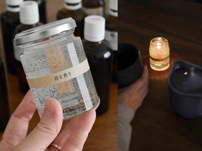 焚き火のような音が聞こえるアロマキャンドル