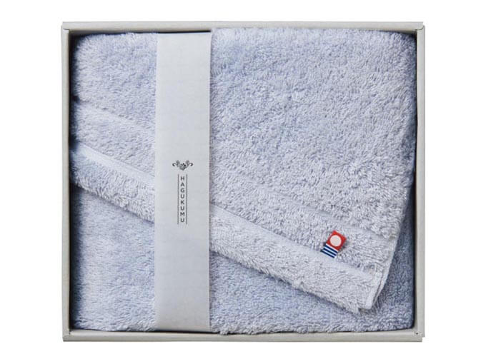 はぐくむたおる　バスタオル ブルー