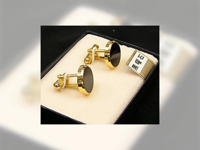 オニキスのカフスボタン