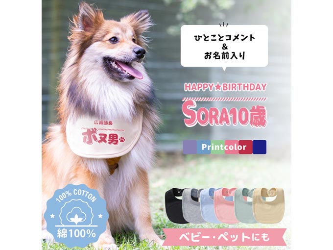 スタイ 名入れ お名前入り よだれかけ [ スタイ ひとことネーム ]