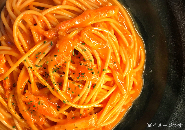 蟹クリームパスタ