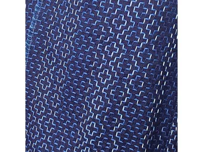 藍染刺し子織り「羽織コート」紺地