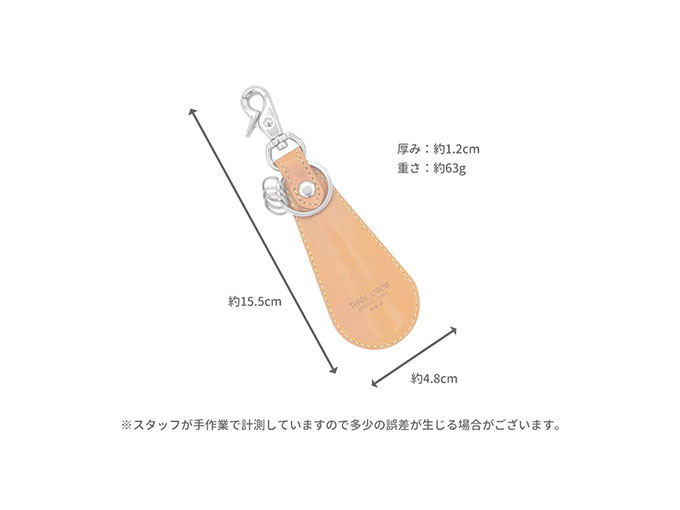 シューホーンの大きさの図