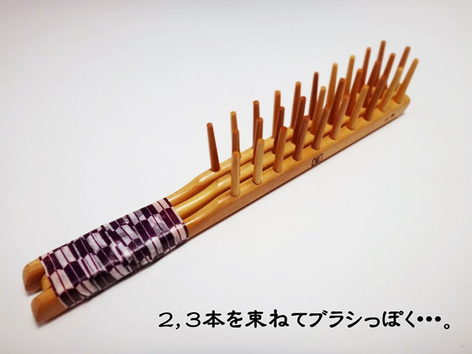 3本のつげブラシ