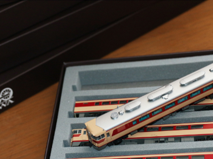 収納された鉄道模型