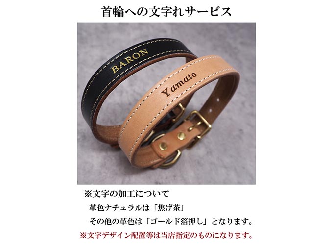名入れ可能な唯一無二の首輪