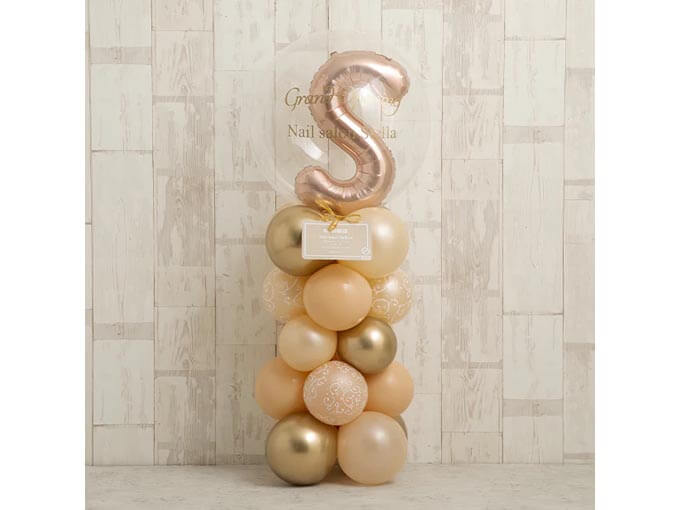 ローズゴールドナンバーバルーン スタンディング