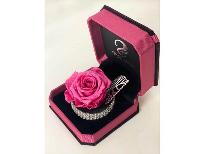 ラグジュアリーローズ：ピンク(プリザーブドフラワー)