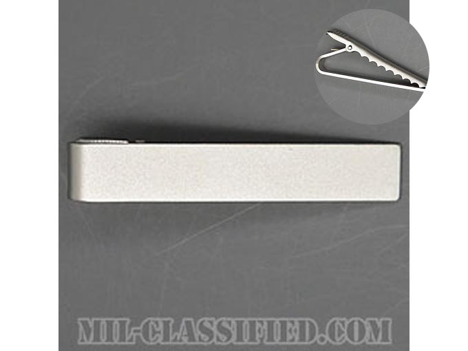 サテンシルバー タイクリップ