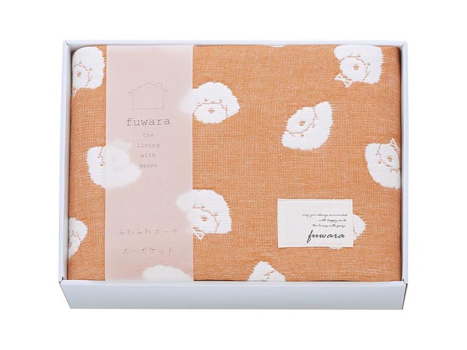 ふわら　六重織ガーゼハーフケット ブラウン