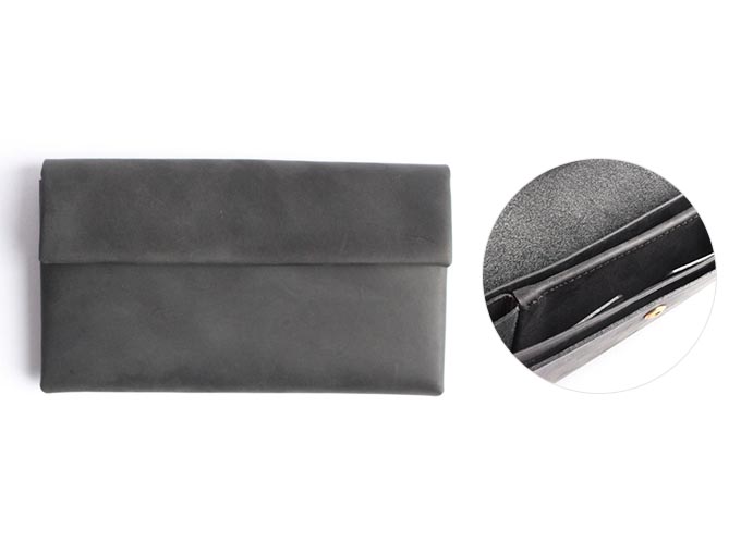 R.BROWN LABO コンパクト長財布　BLACK