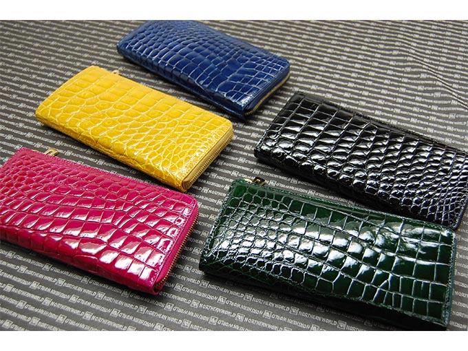 シャイニングクロコダイル　L字ファスナー長財布