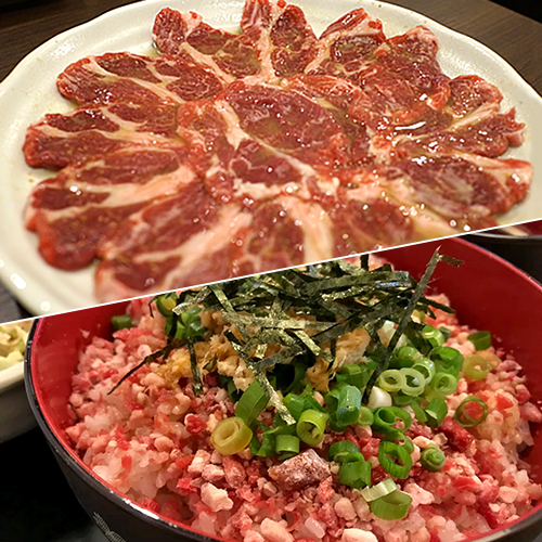 ご飯が進む♪塩ジンギスカン＆牛トロフレークセット 